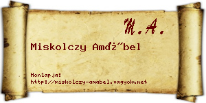Miskolczy Amábel névjegykártya